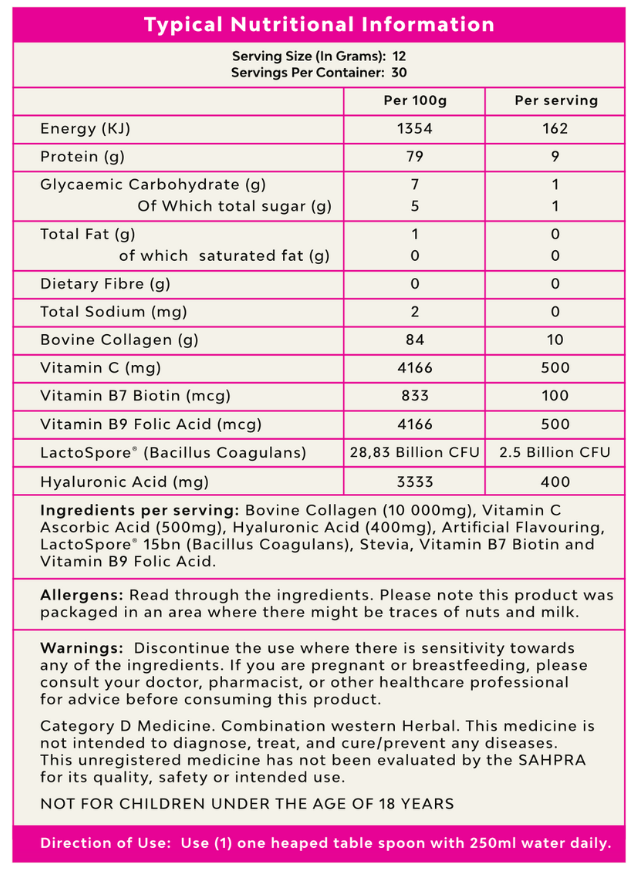 Boosted Collagen for Skin, Hair & Gut Health